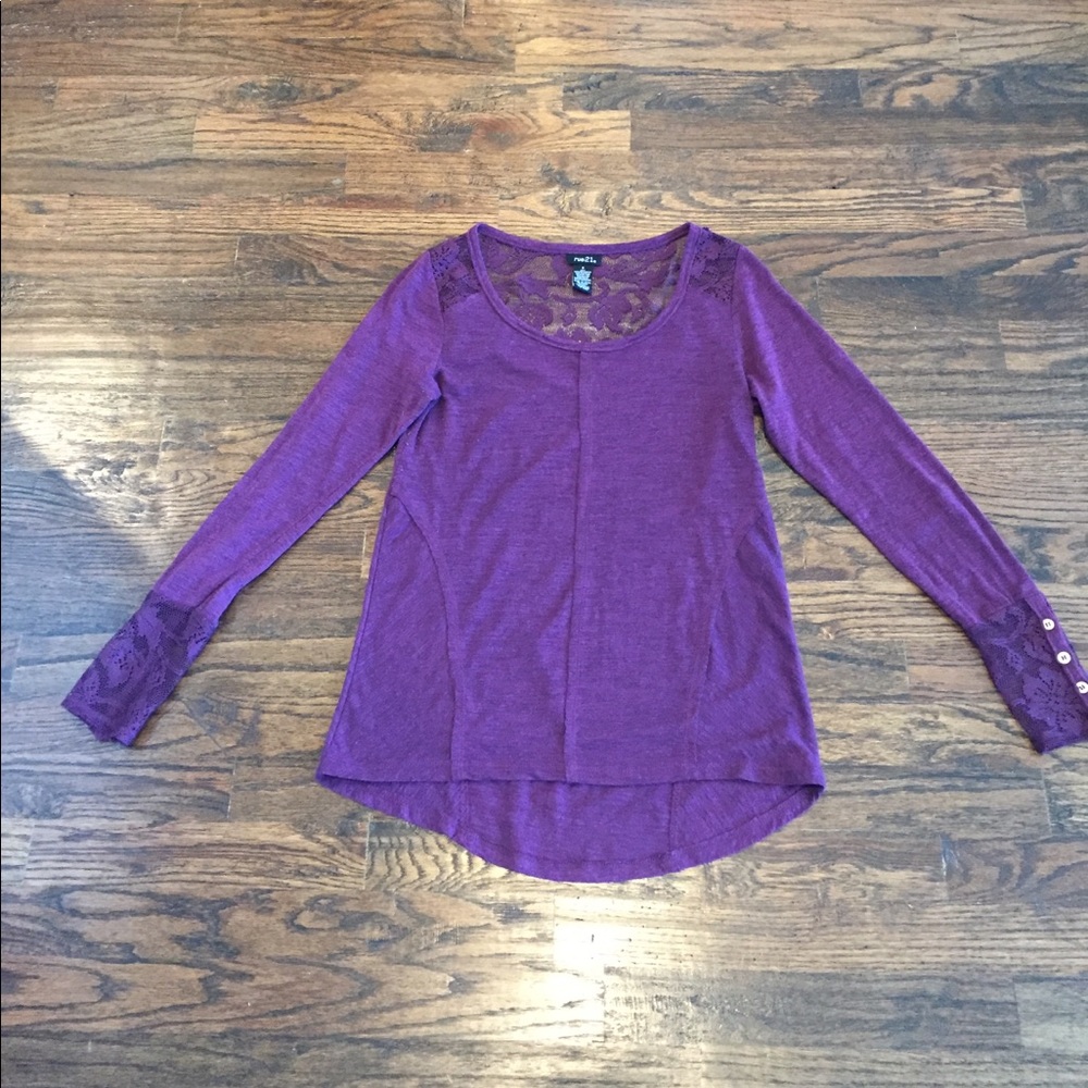 Purple lace top size small